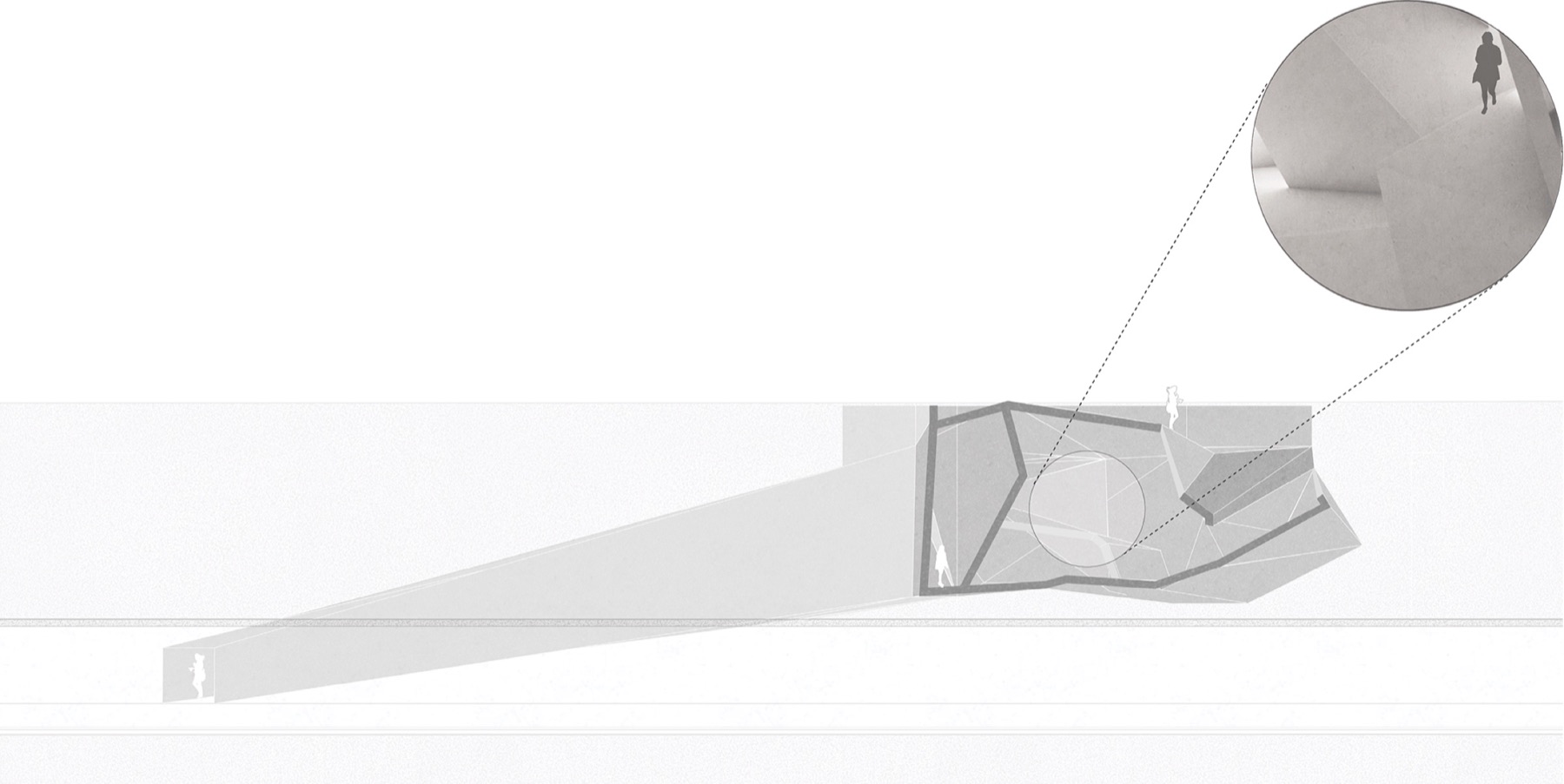 Second section with a view of the space inside